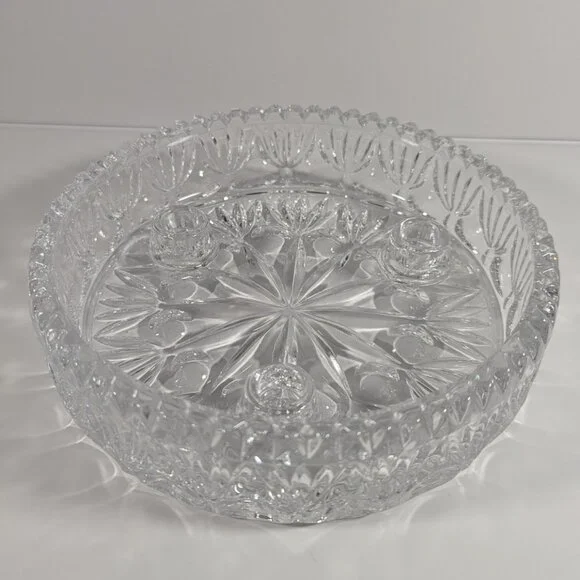 Princess House Full Lead Crystal 3 Taper Candle Holder #830 with Original Box - Picture 2 of 10